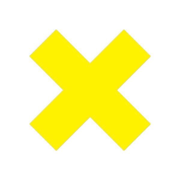 Ergomat DuraStripe Mean Lean 6inx6inx2in Xfts Yellow, 30PK DSML-X6-Y-KIT - main